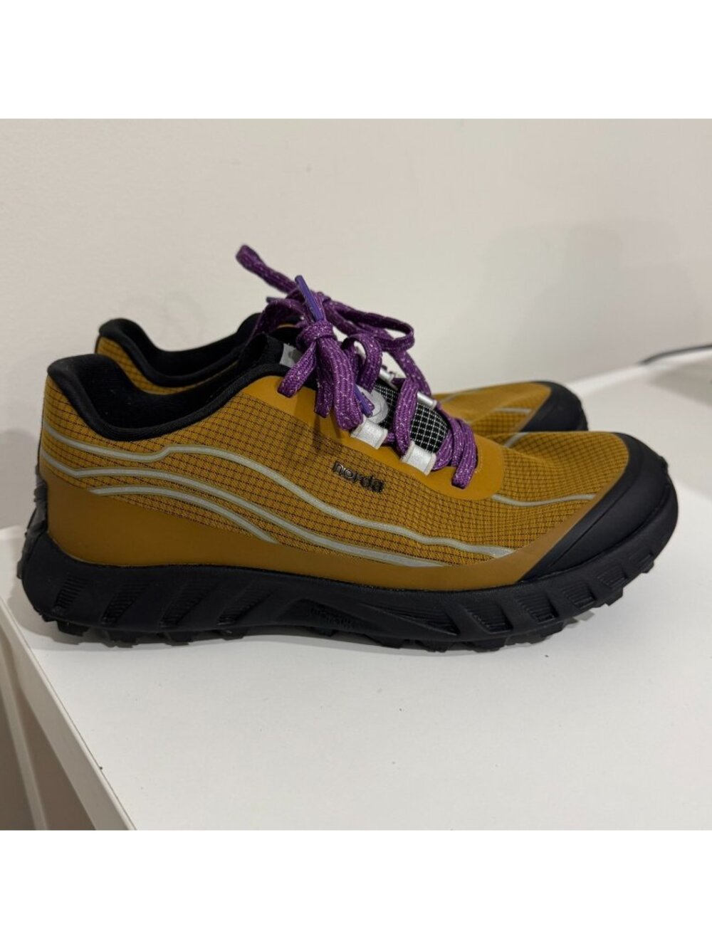 Norda Womens 002 Trail Running Shoe Vibram Brown Purple $295 EUC Worn Once